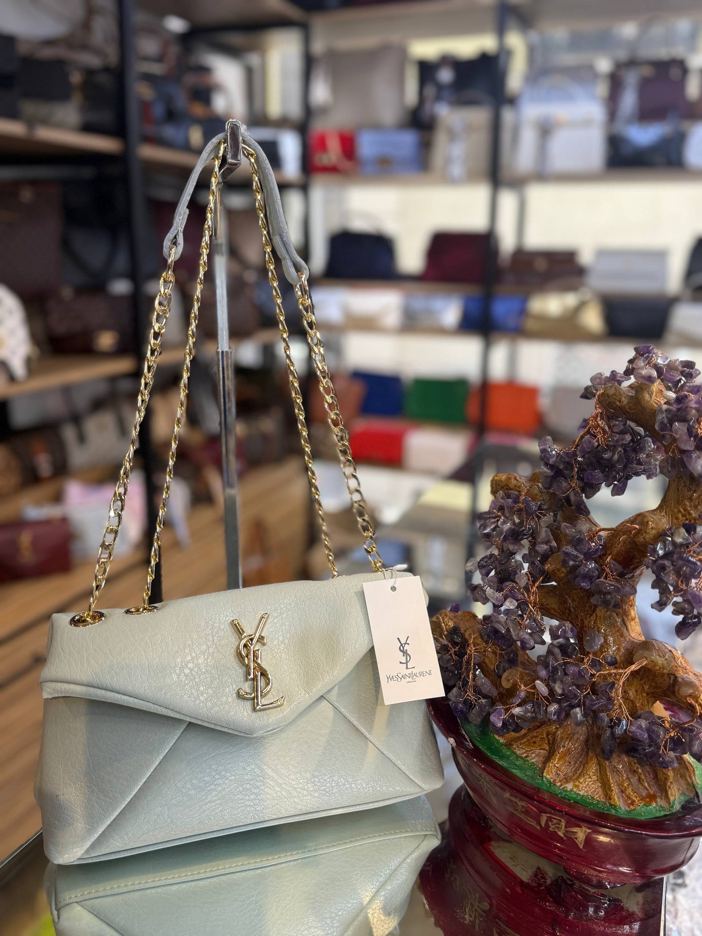 YSL Zincir Askılı Zarf Çanta