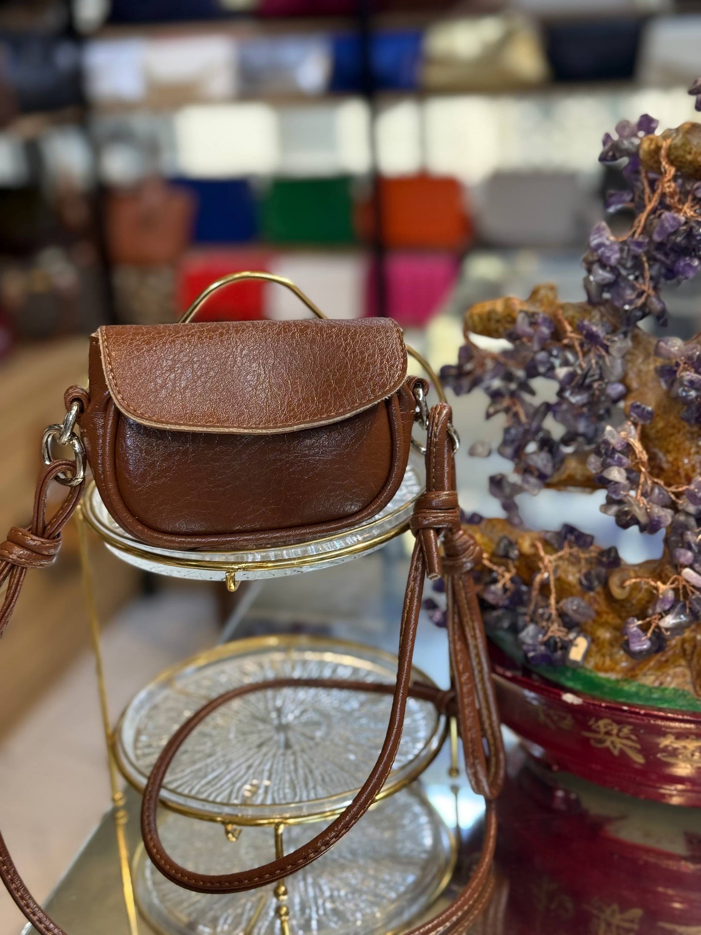 Mini Düğüm Askılı Deri Çapraz ve Bel Çantası (Mikro Bag)