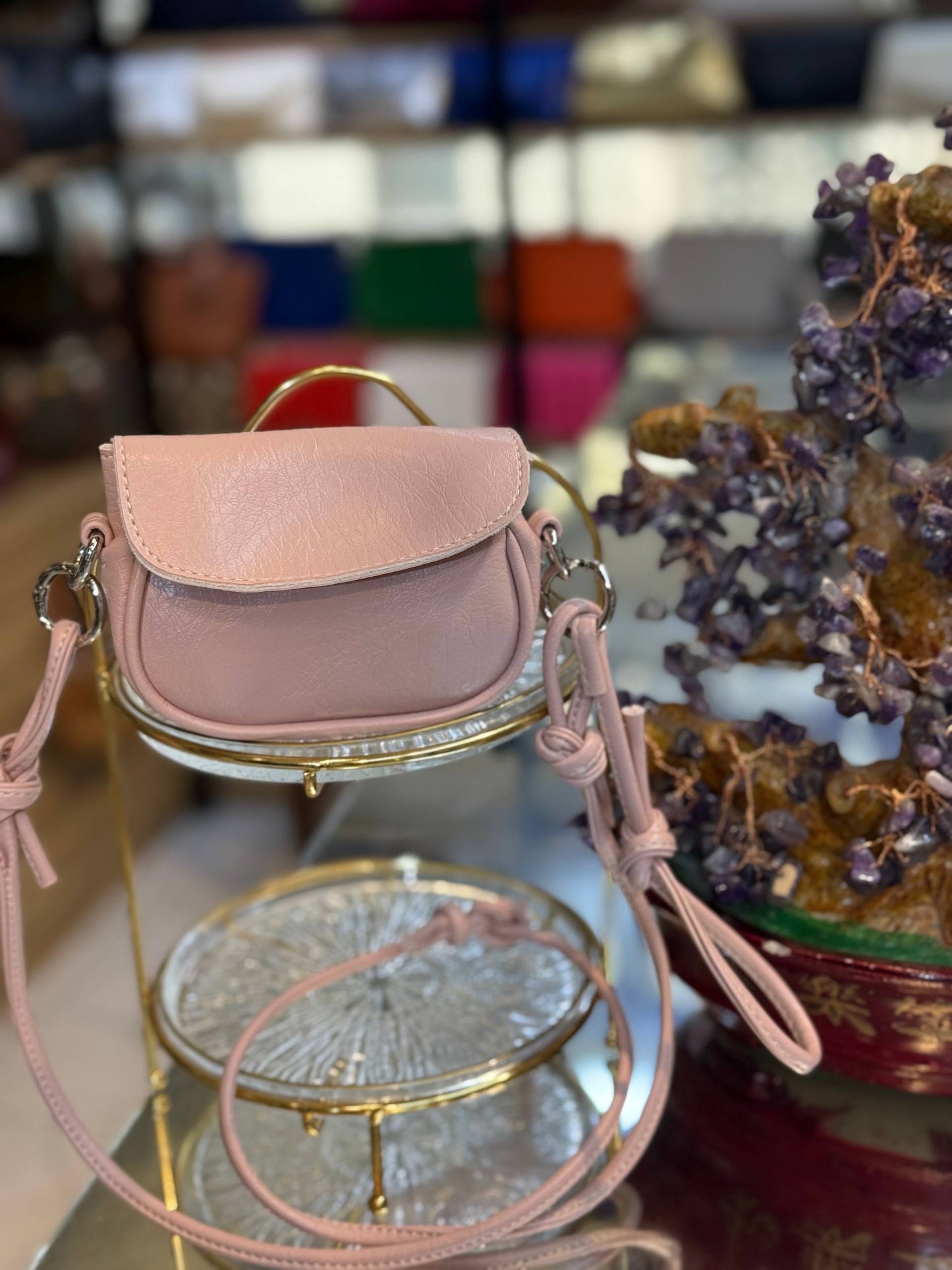 Mini Düğüm Askılı Deri Çapraz ve Bel Çantası (Mikro Bag)