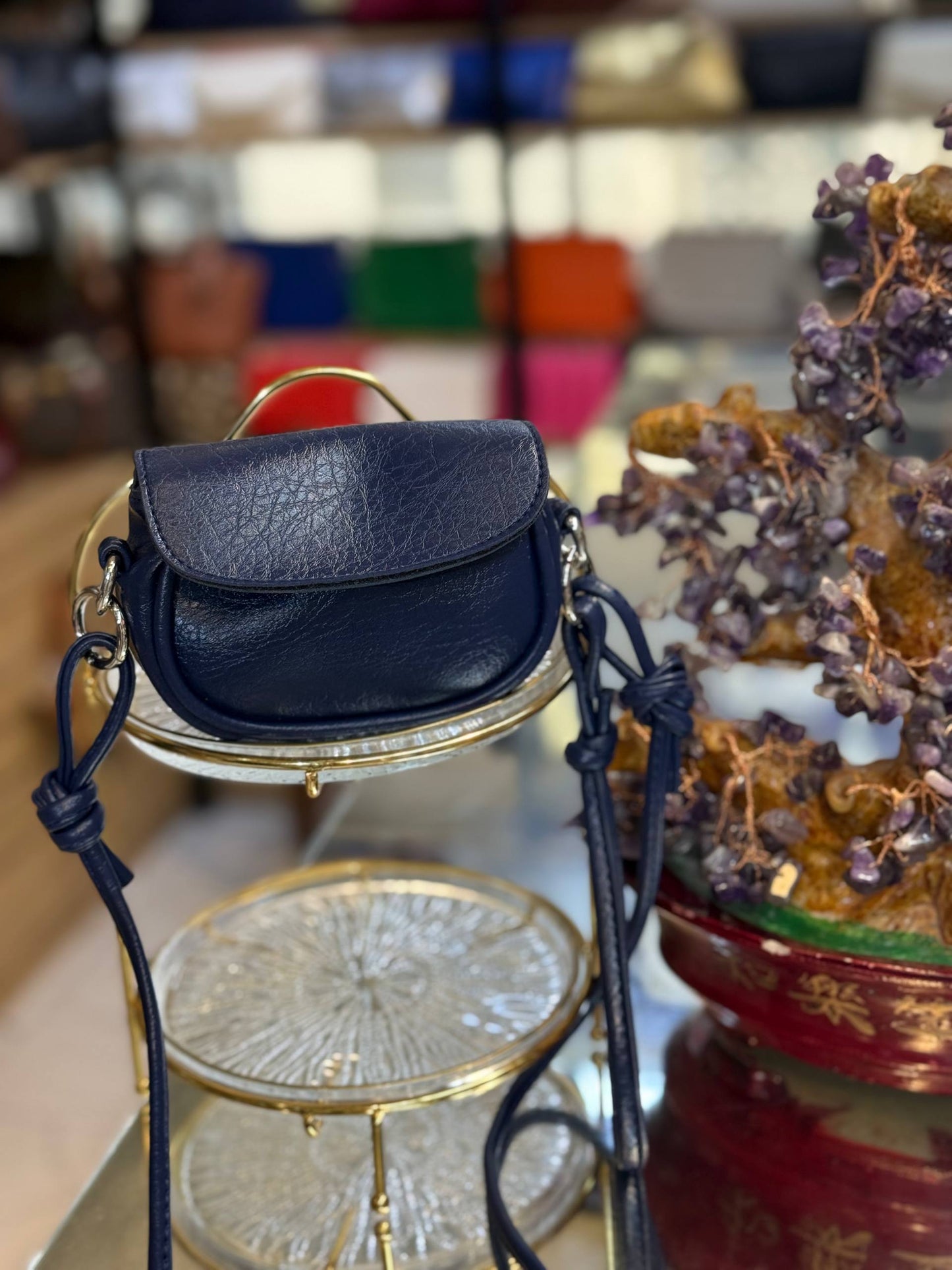 Mini Düğüm Askılı Deri Çapraz ve Bel Çantası (Mikro Bag)