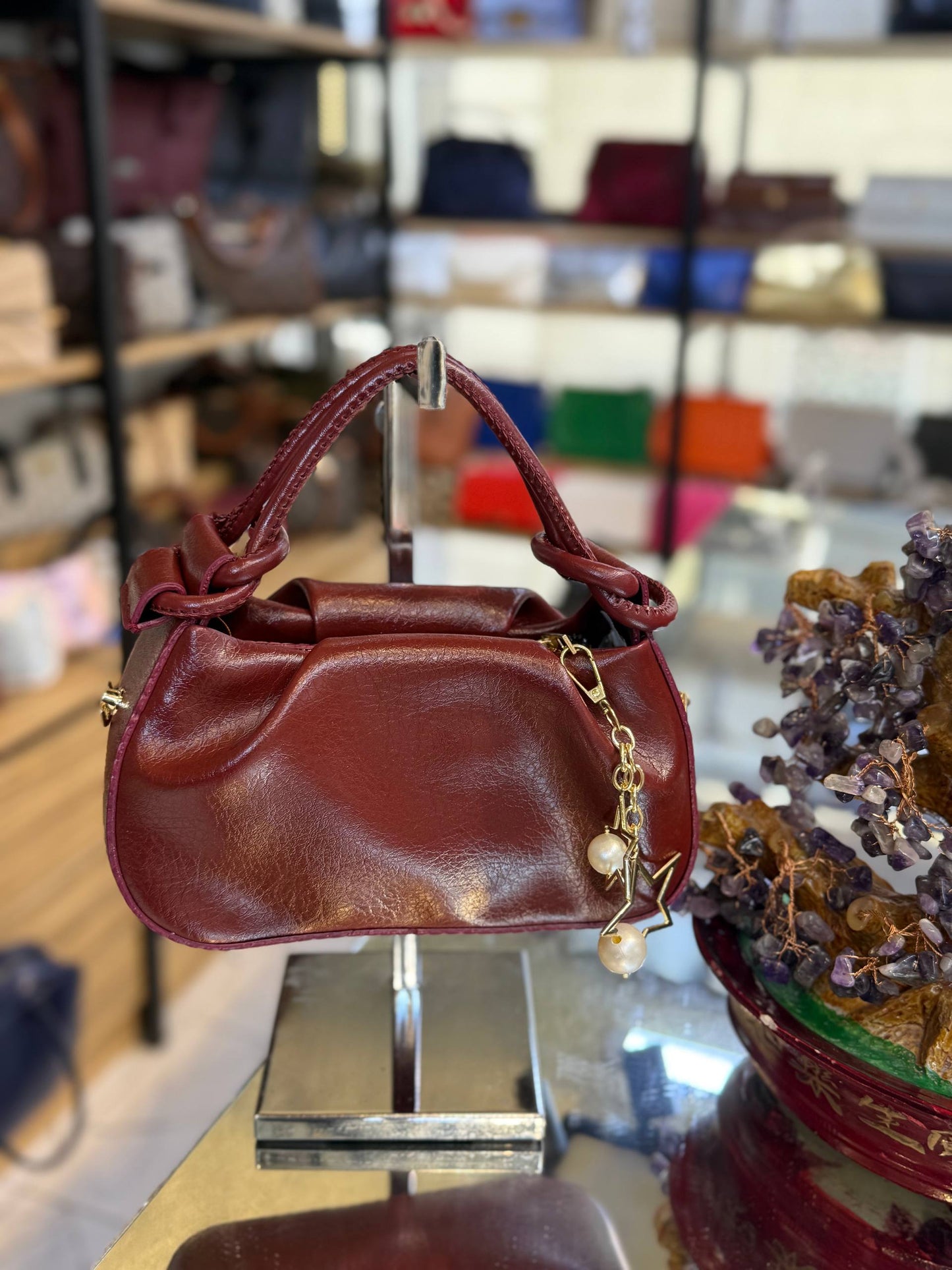 Yıldız Aksesuarlı Mini Çanta