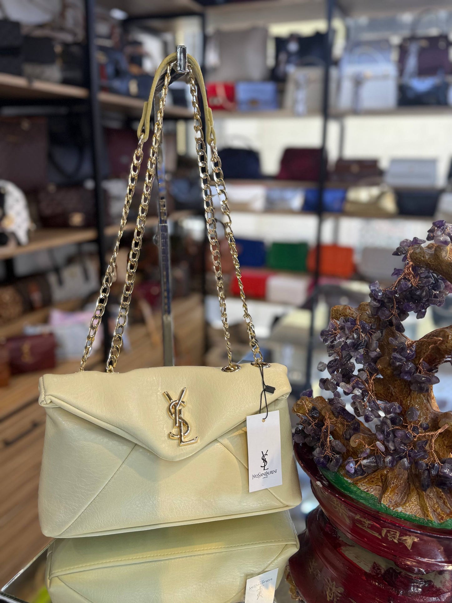 YSL Zincir Askılı Zarf Çanta