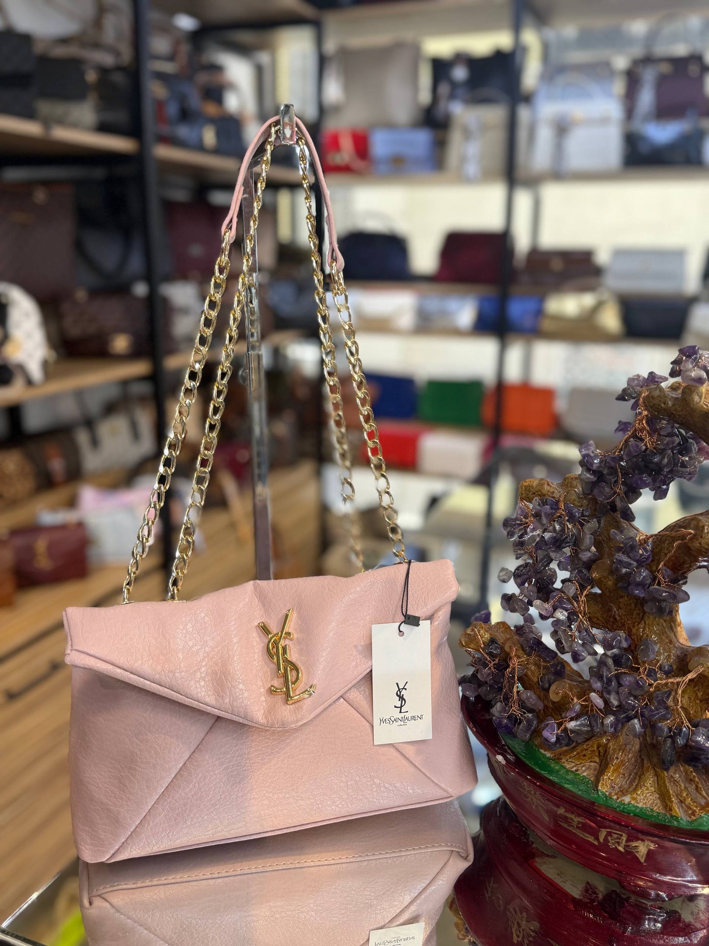 YSL Zincir Askılı Zarf Çanta