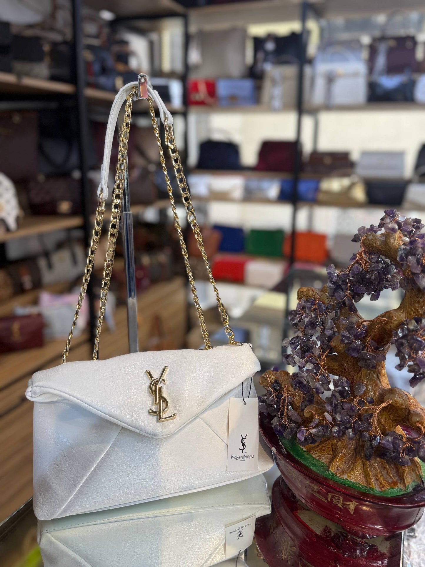 YSL Zincir Askılı Zarf Çanta