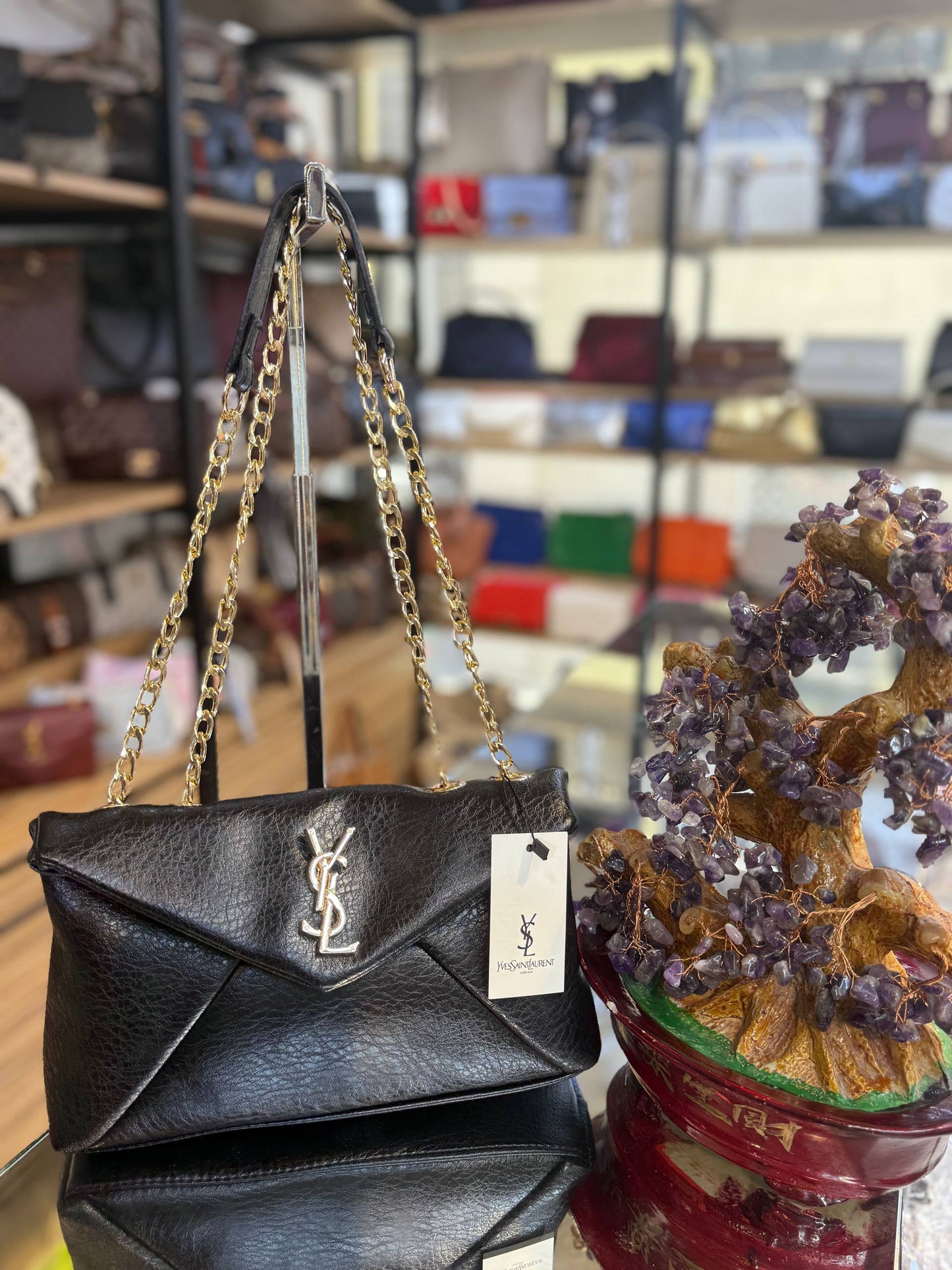 YSL Zincir Askılı Zarf Çanta